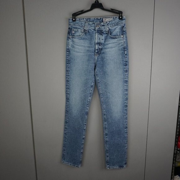 AG Adriano Goldschmied Alexxis Slim High Rise Straight Leg Jeans size 24 New - Picture 1 of 11